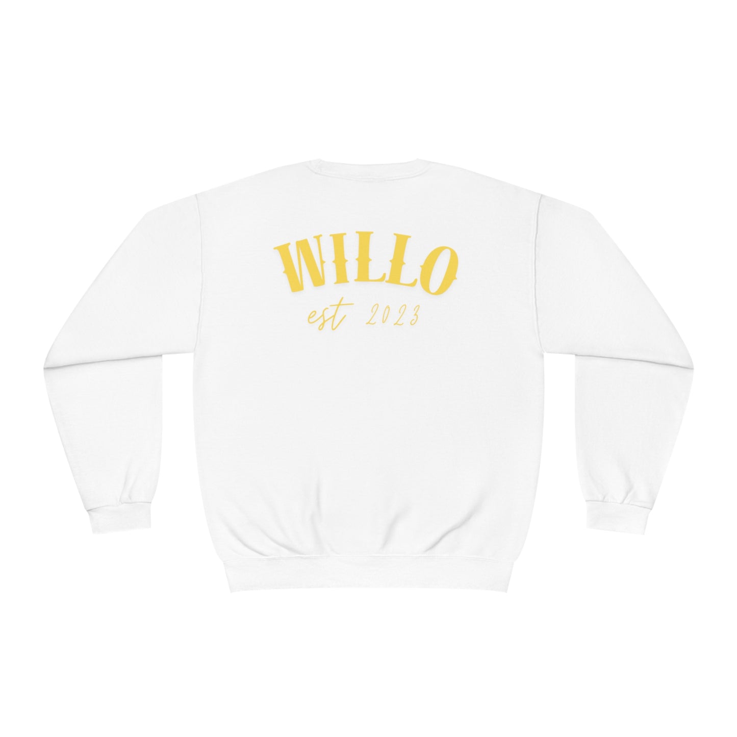 WillO Yellow Print Crewneck Sweatshirt