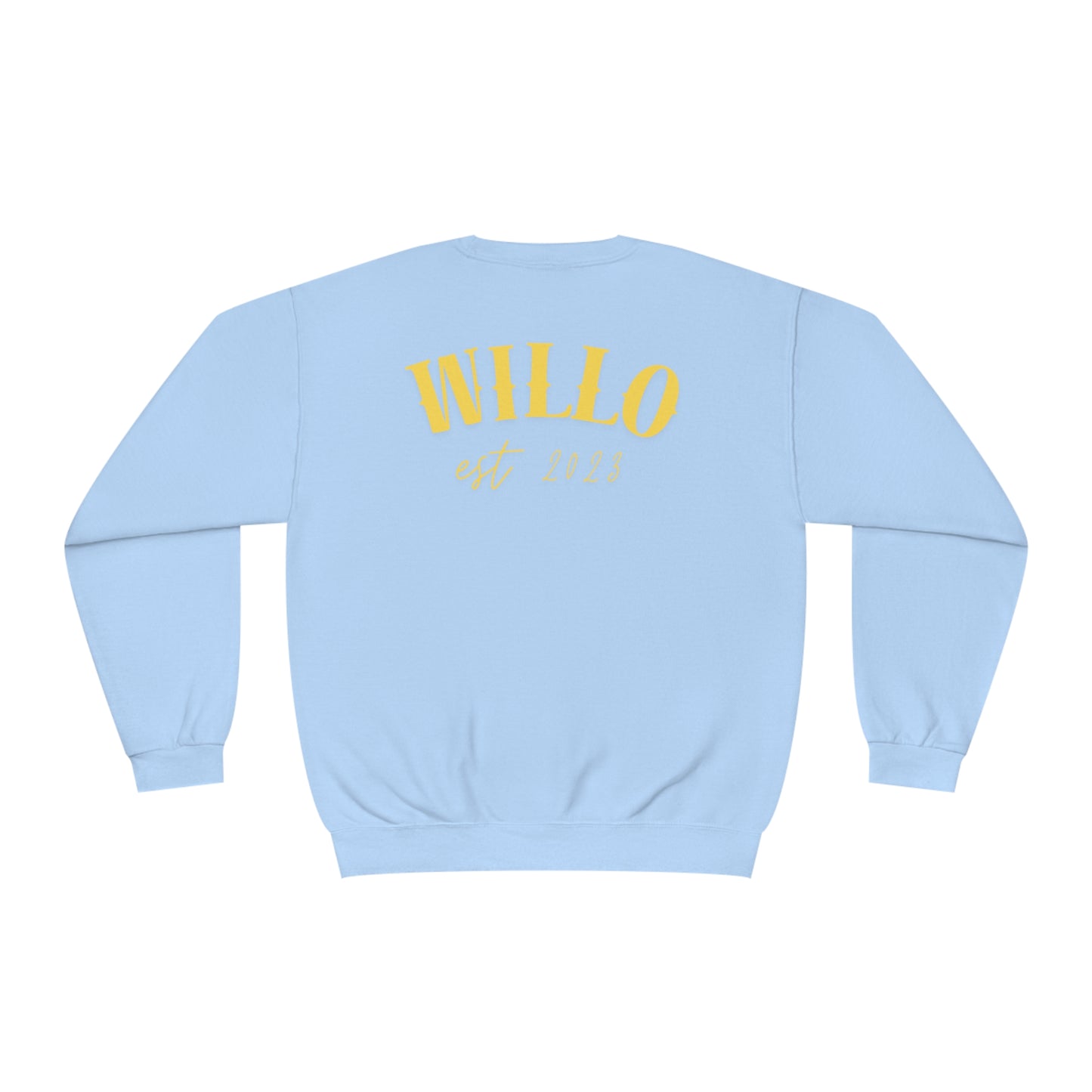 WillO Yellow Print Crewneck Sweatshirt