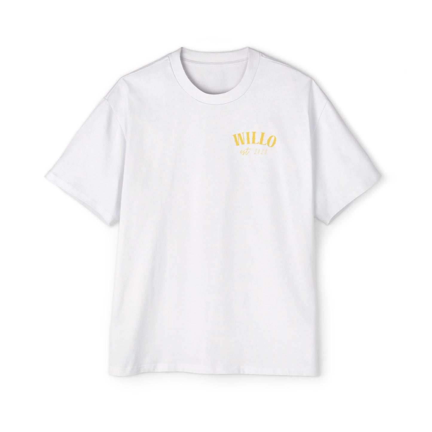 WillO Yellow Print Heavy Oversized Tee