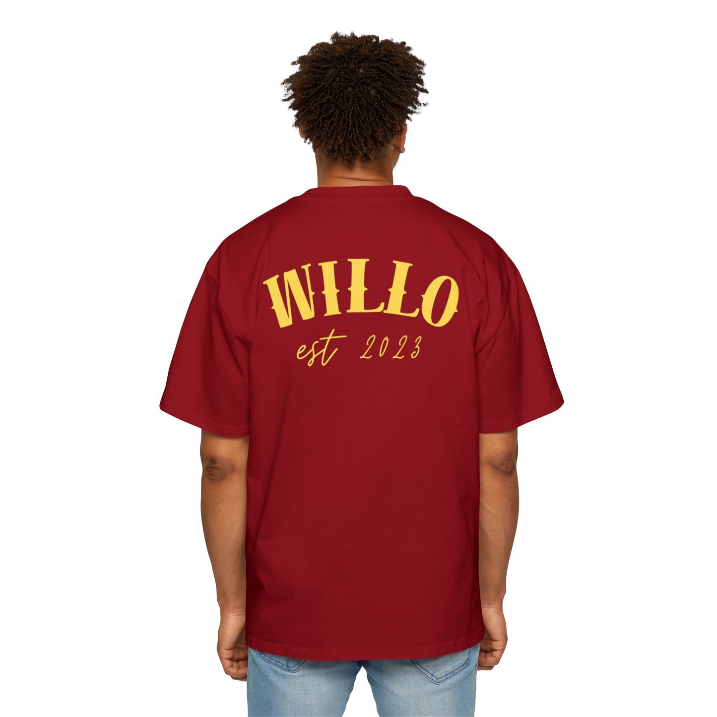 WillO Yellow Print Heavy Oversized Tee