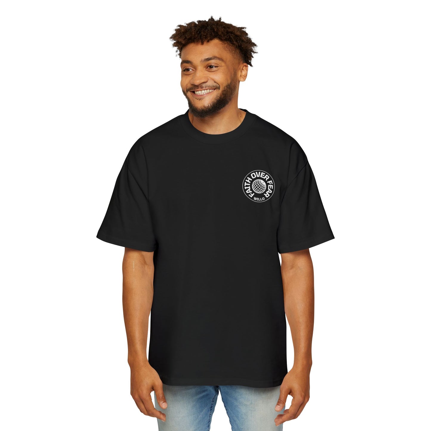 WillO Faith Over Fear Heavy Oversized Tee