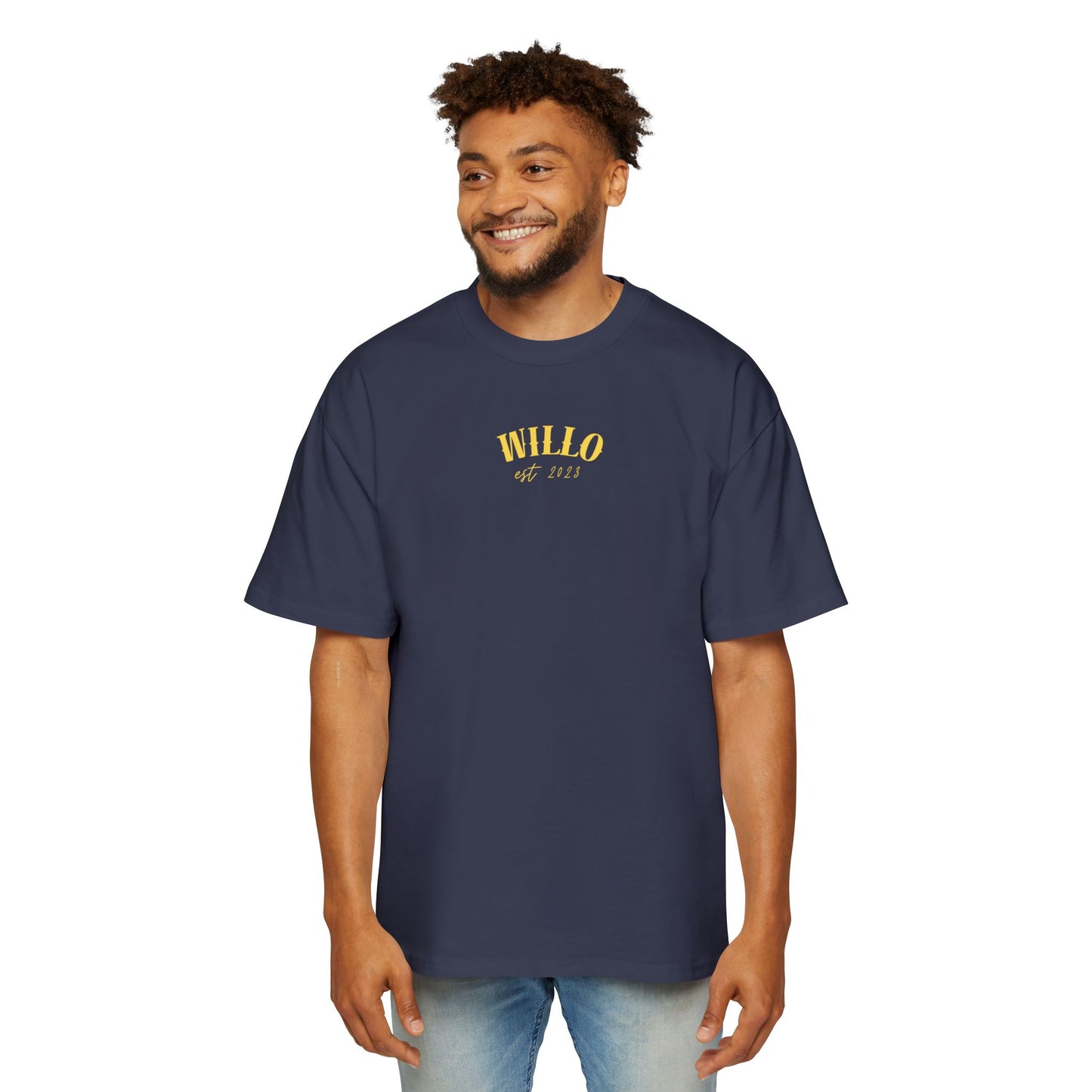 WillO Yellow Print Heavy Oversized Tee