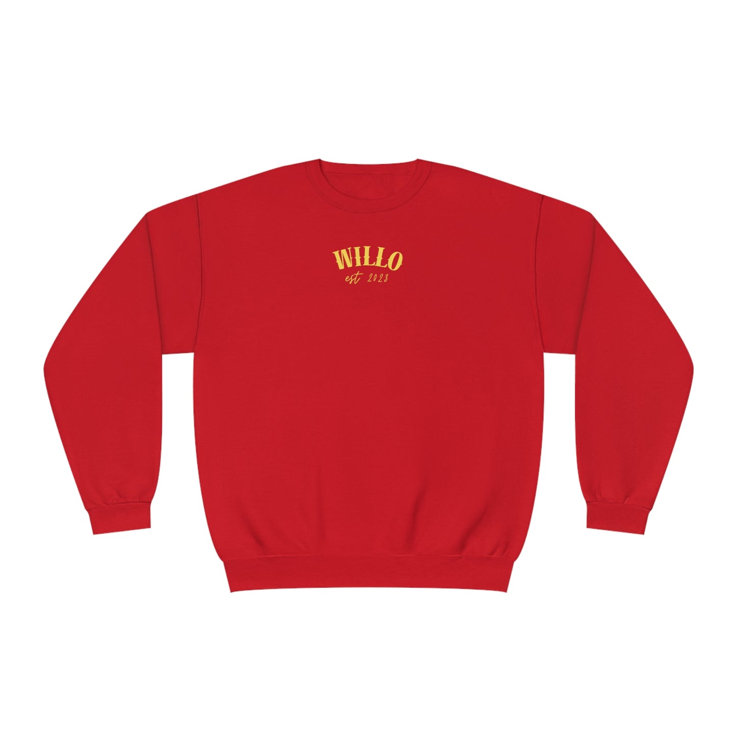 WillO Yellow Print Crewneck Sweatshirt