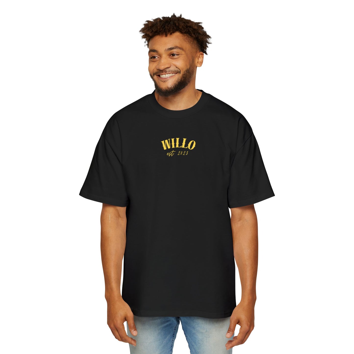 WillO Yellow Print Heavy Oversized Tee