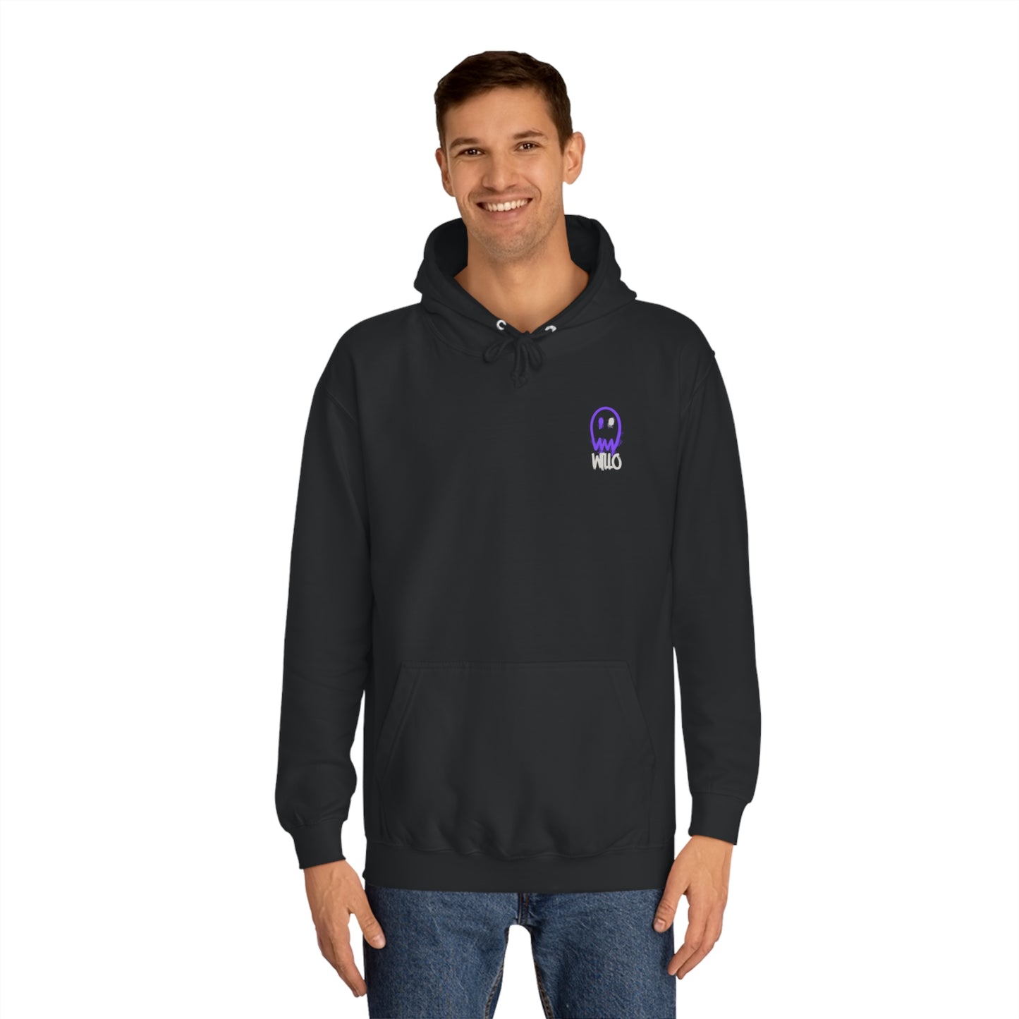 WillO Ghost Black College Hoodie