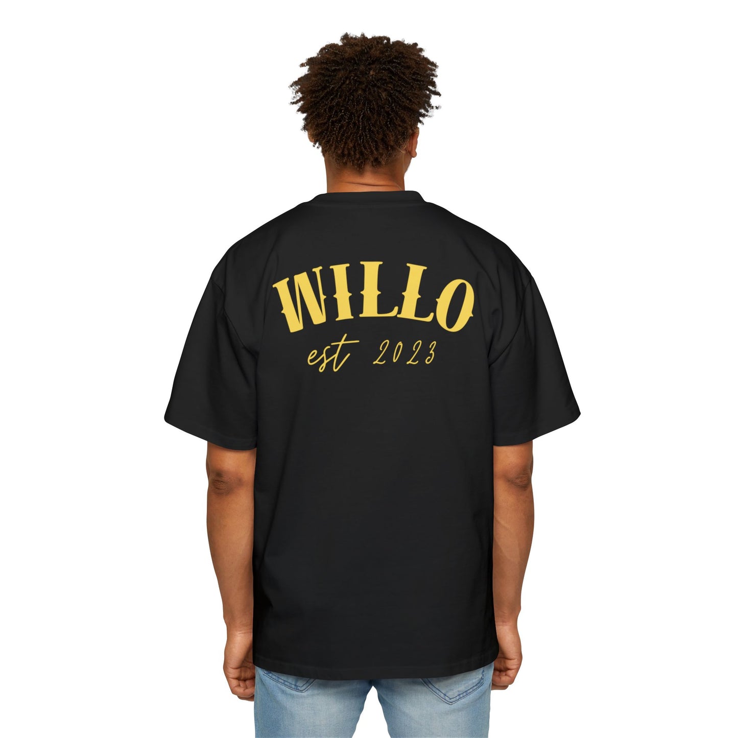 WillO Yellow Print Heavy Oversized Tee