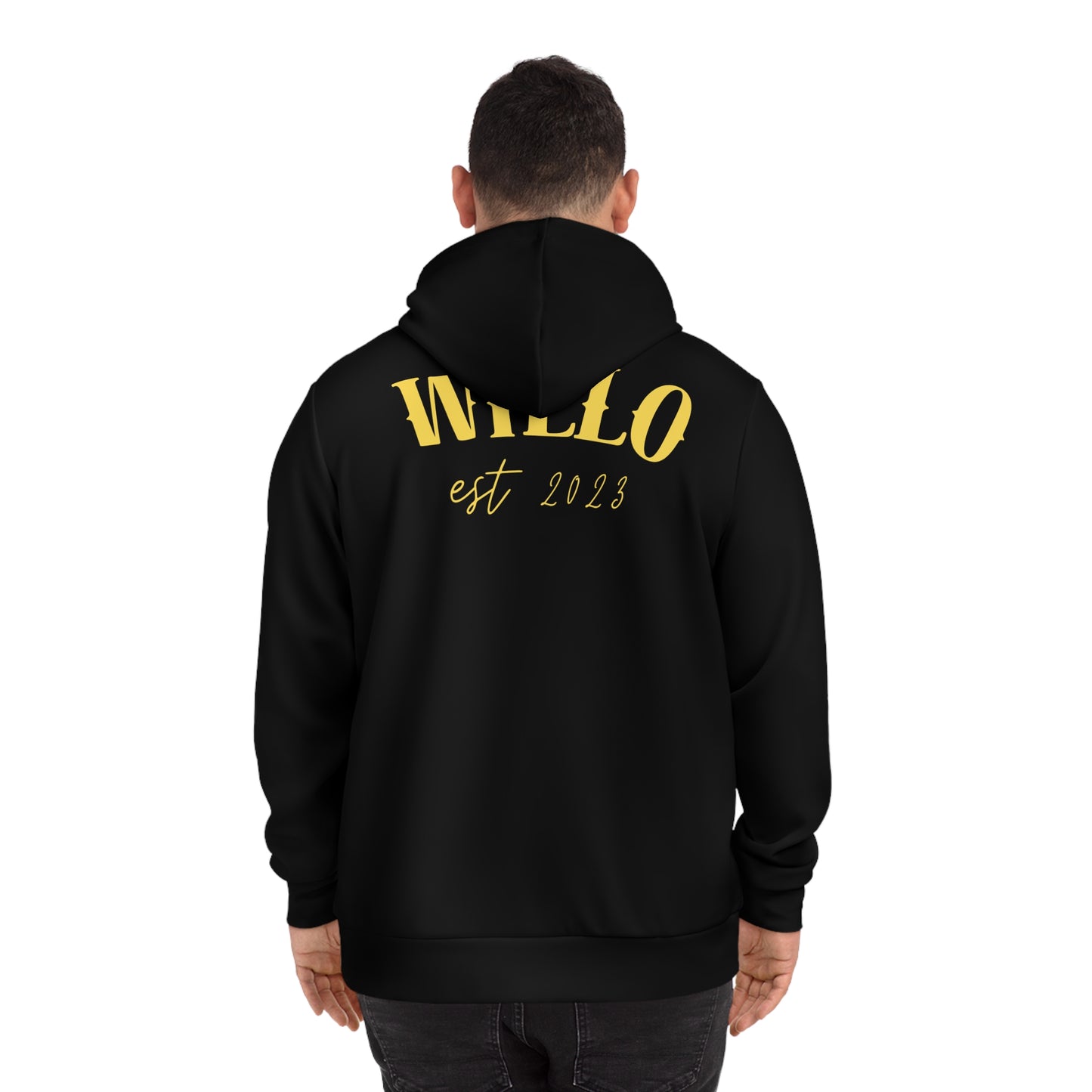 WillO Yellow Print Fashion Hoodie