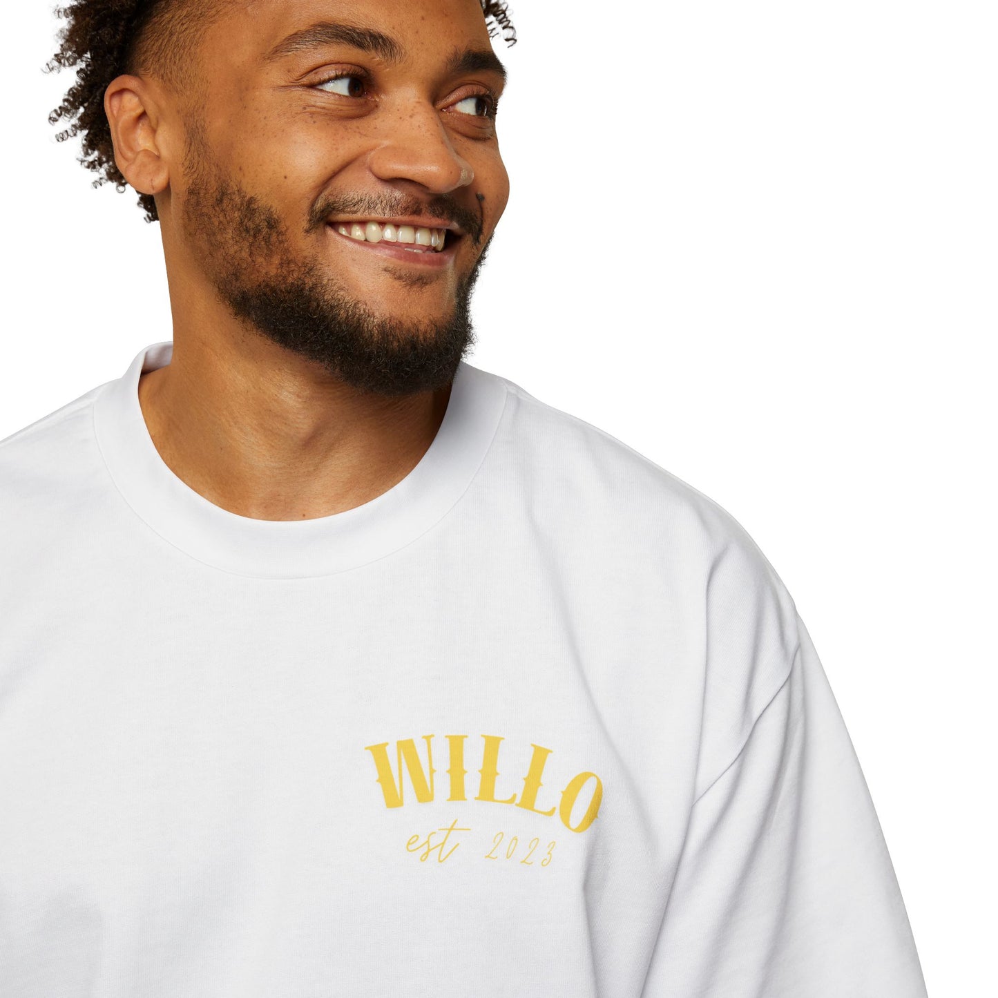 WillO Yellow Print Heavy Oversized Tee