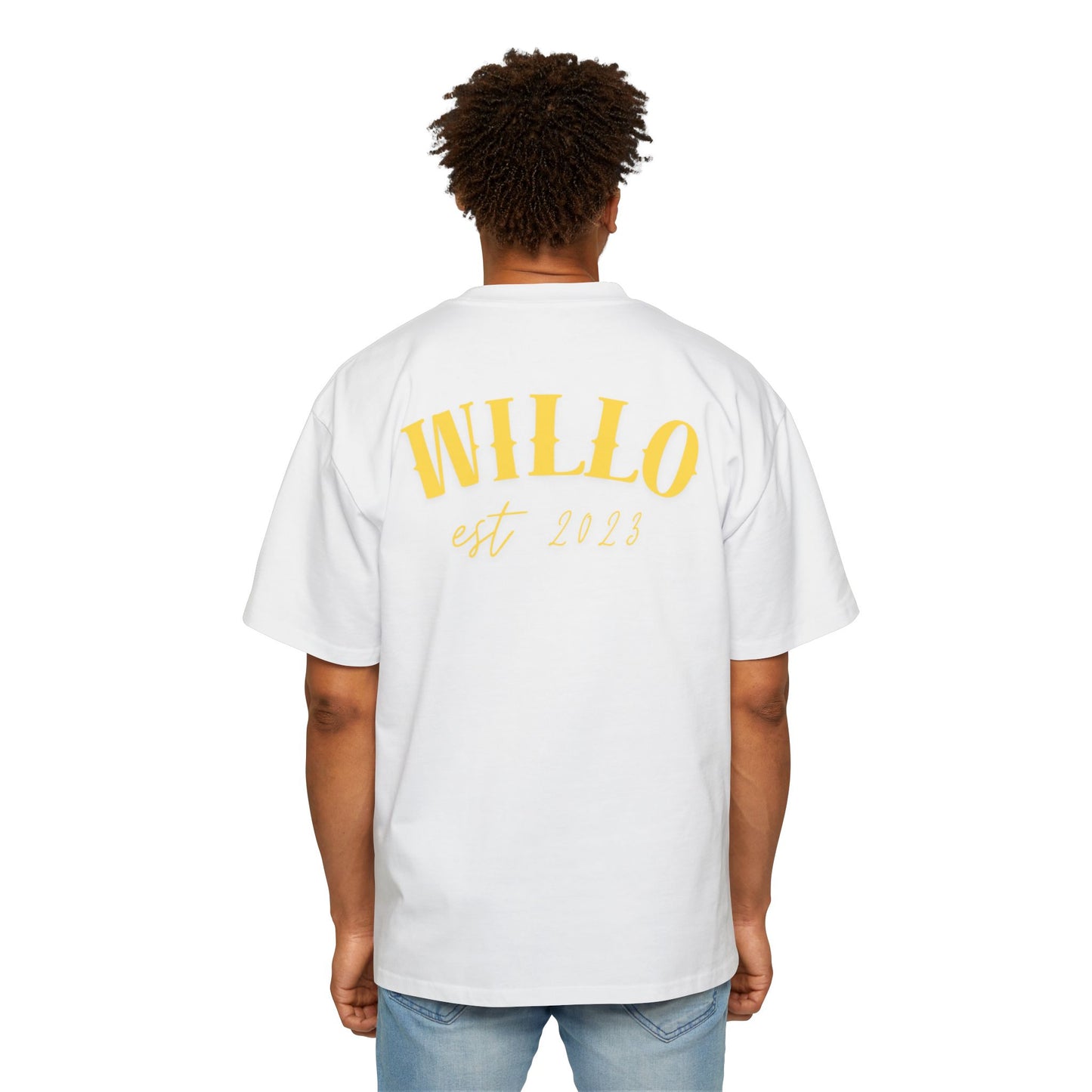 WillO Yellow Print Heavy Oversized Tee