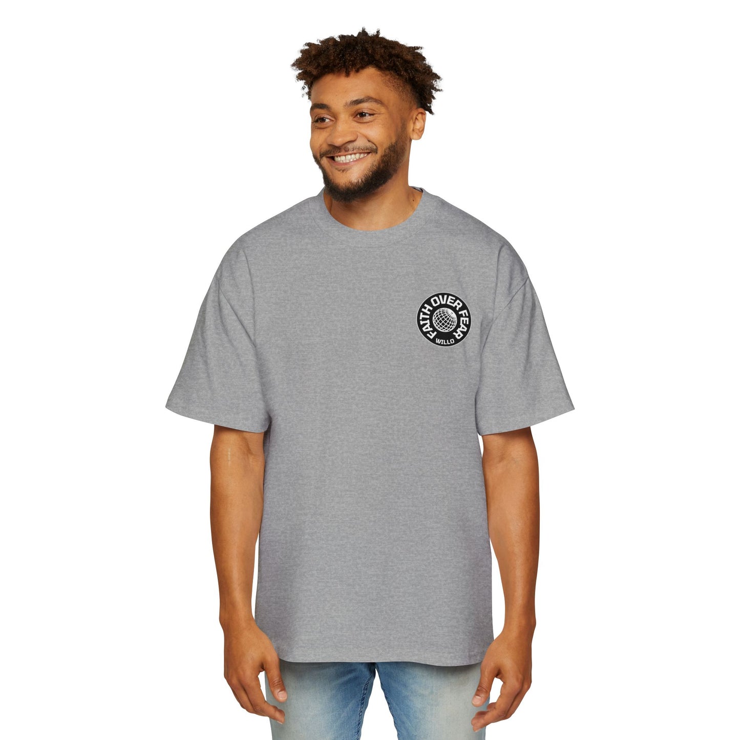 WillO Faith Over Fear Heavy Oversized Tee