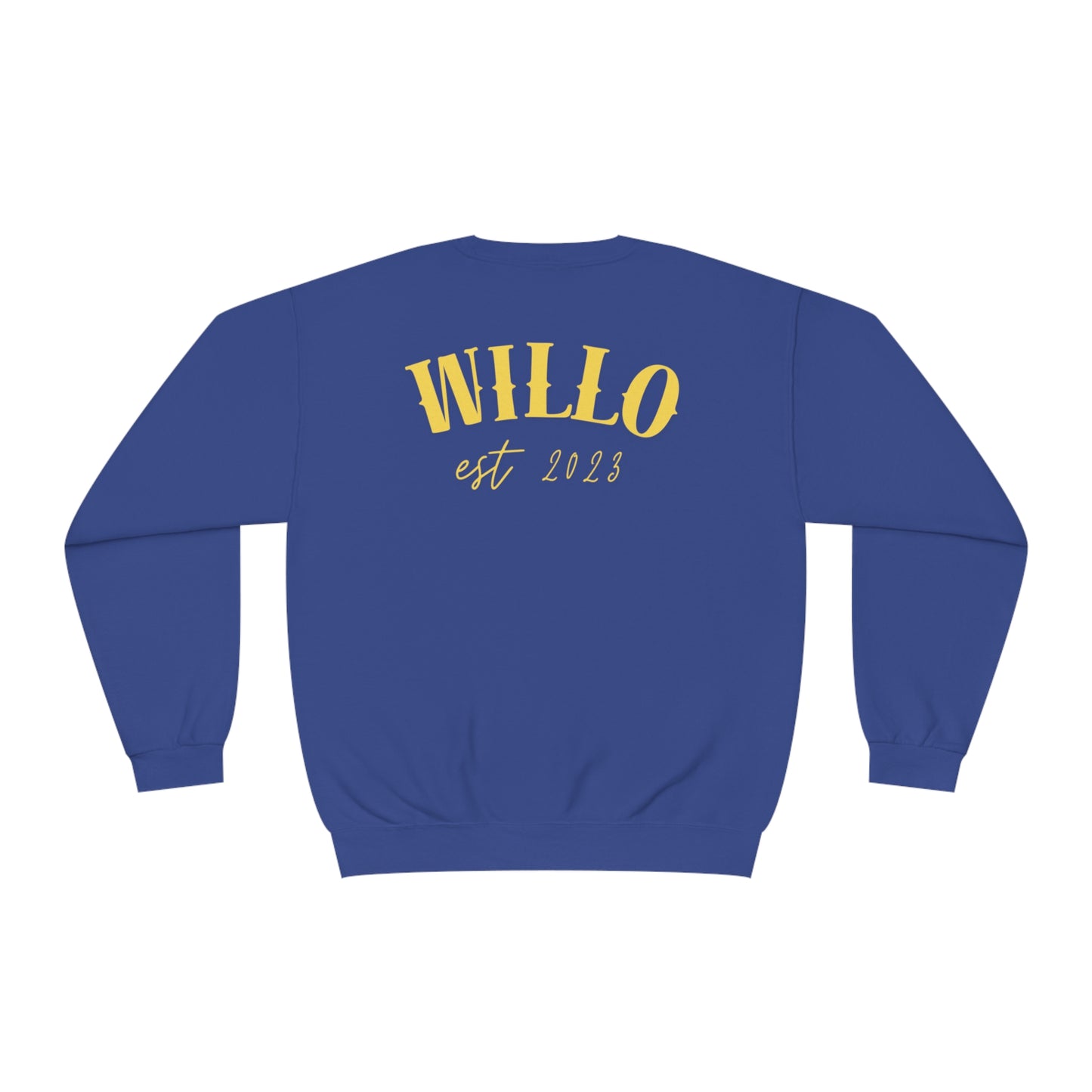 WillO Yellow Print Crewneck Sweatshirt