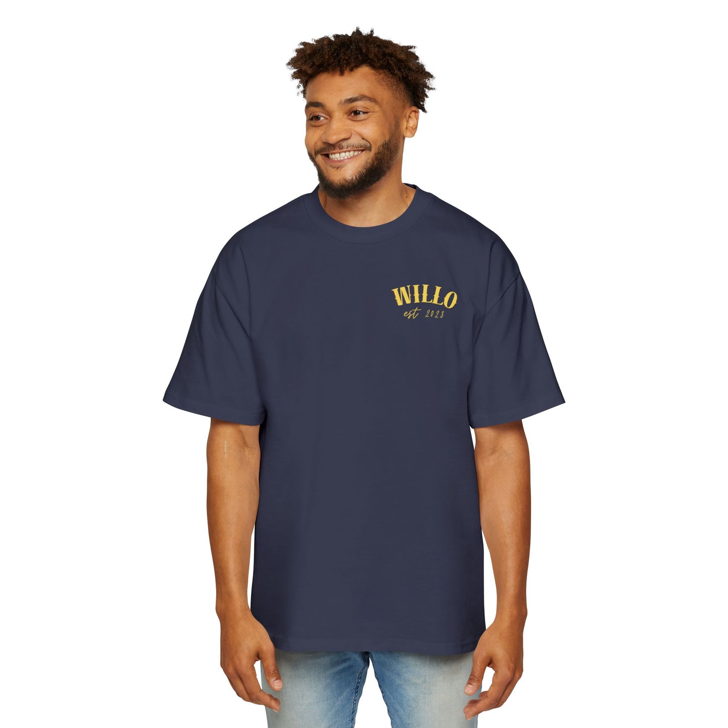 WillO Yellow Print Heavy Oversized Tee