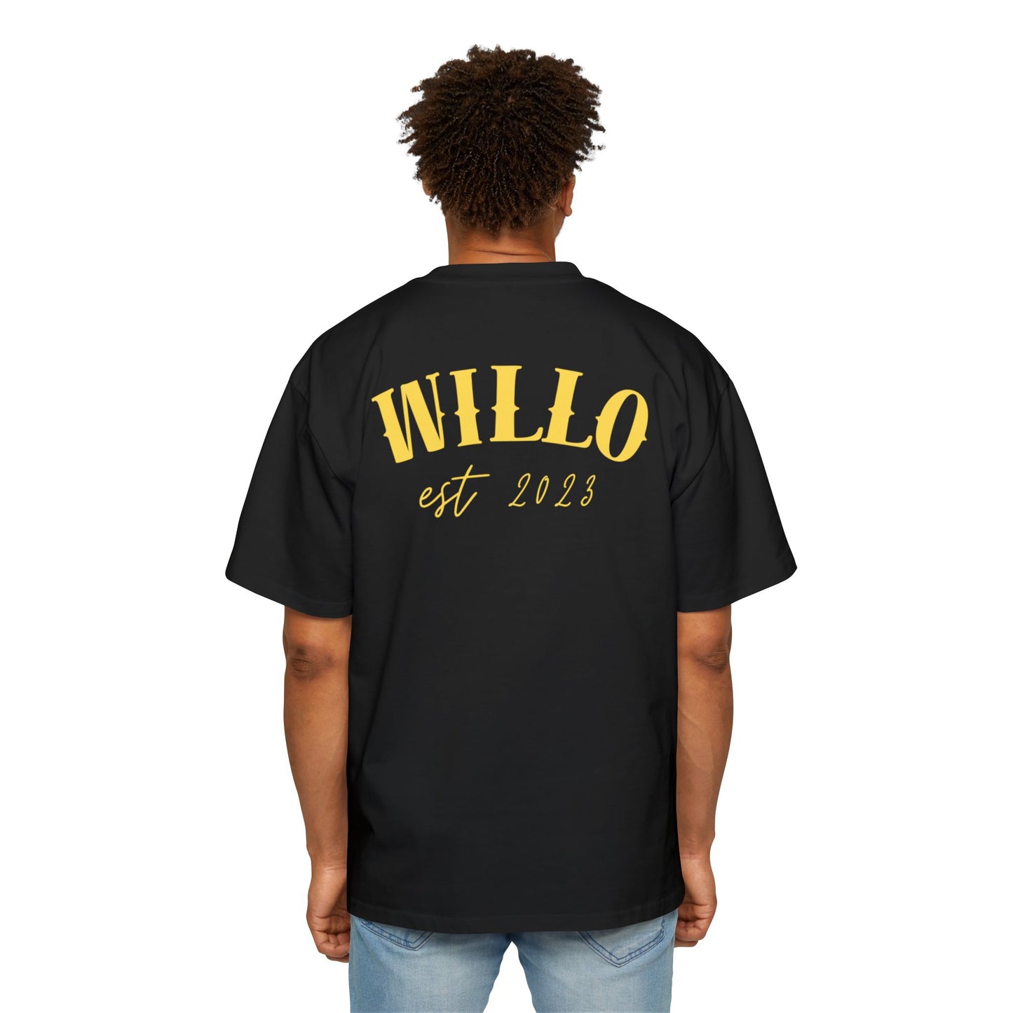 WillO Yellow Print Heavy Oversized Tee