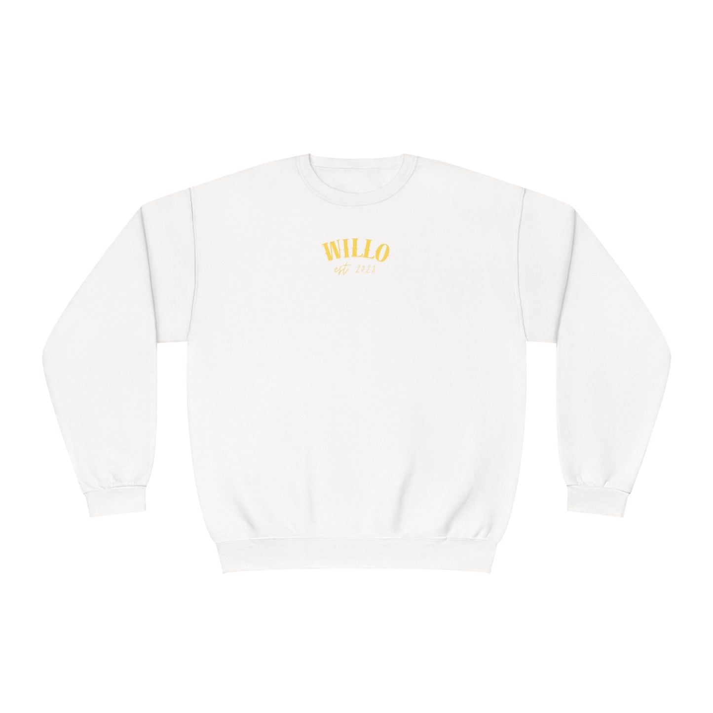 WillO Yellow Print Crewneck Sweatshirt