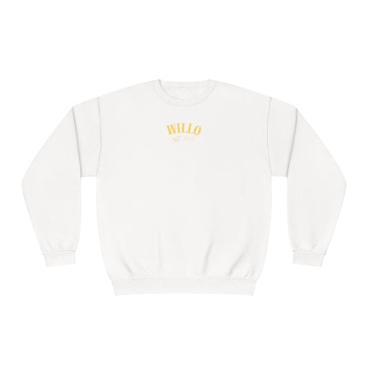 WillO Yellow Print Crewneck Sweatshirt