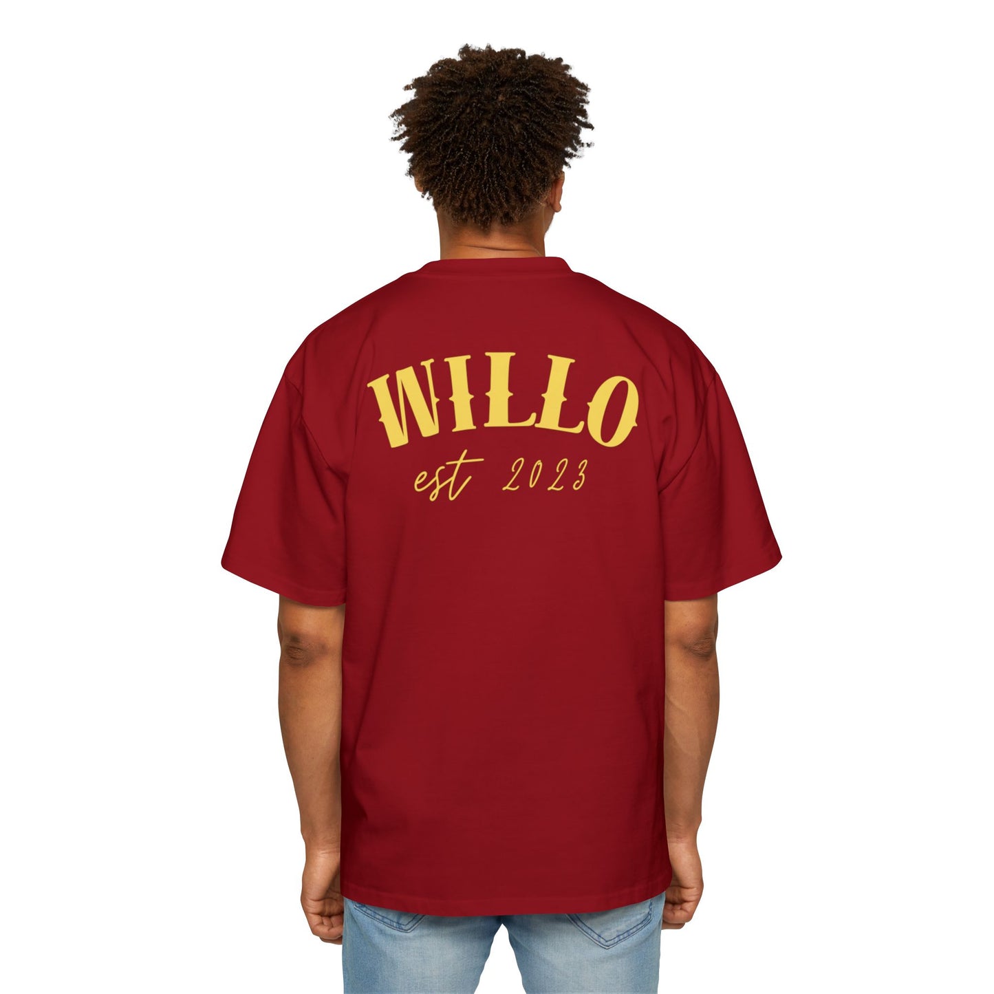 WillO Yellow Print Heavy Oversized Tee