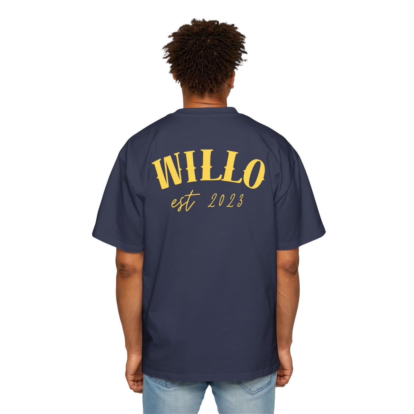 WillO Yellow Print Heavy Oversized Tee